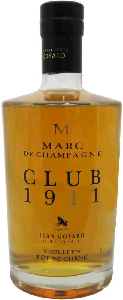 Marc de Champagne Egrappe J.Goyard Club 1911 Vieux 40% Vol. Marc de Champagne Egrappe J.Goyard Club 1911 Vieux 40% Vol.