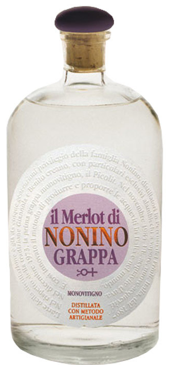 Nonino Grappa il Merlot Monovitigno 41%Vol. klares Destillat, einzeln in GP