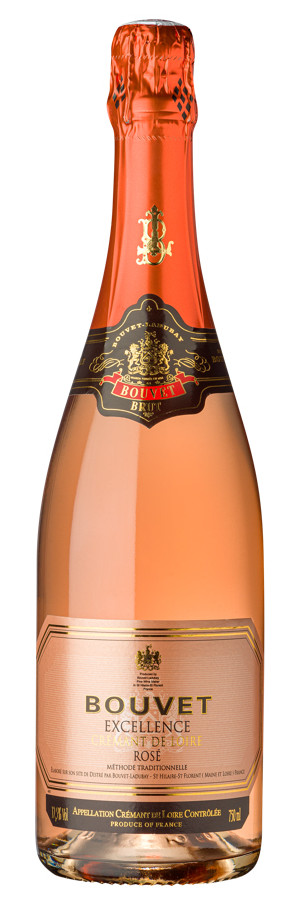 Bouvet Cremant de Loire ROSE Brut Excellence, AOP Loire, Methode Traditionelle