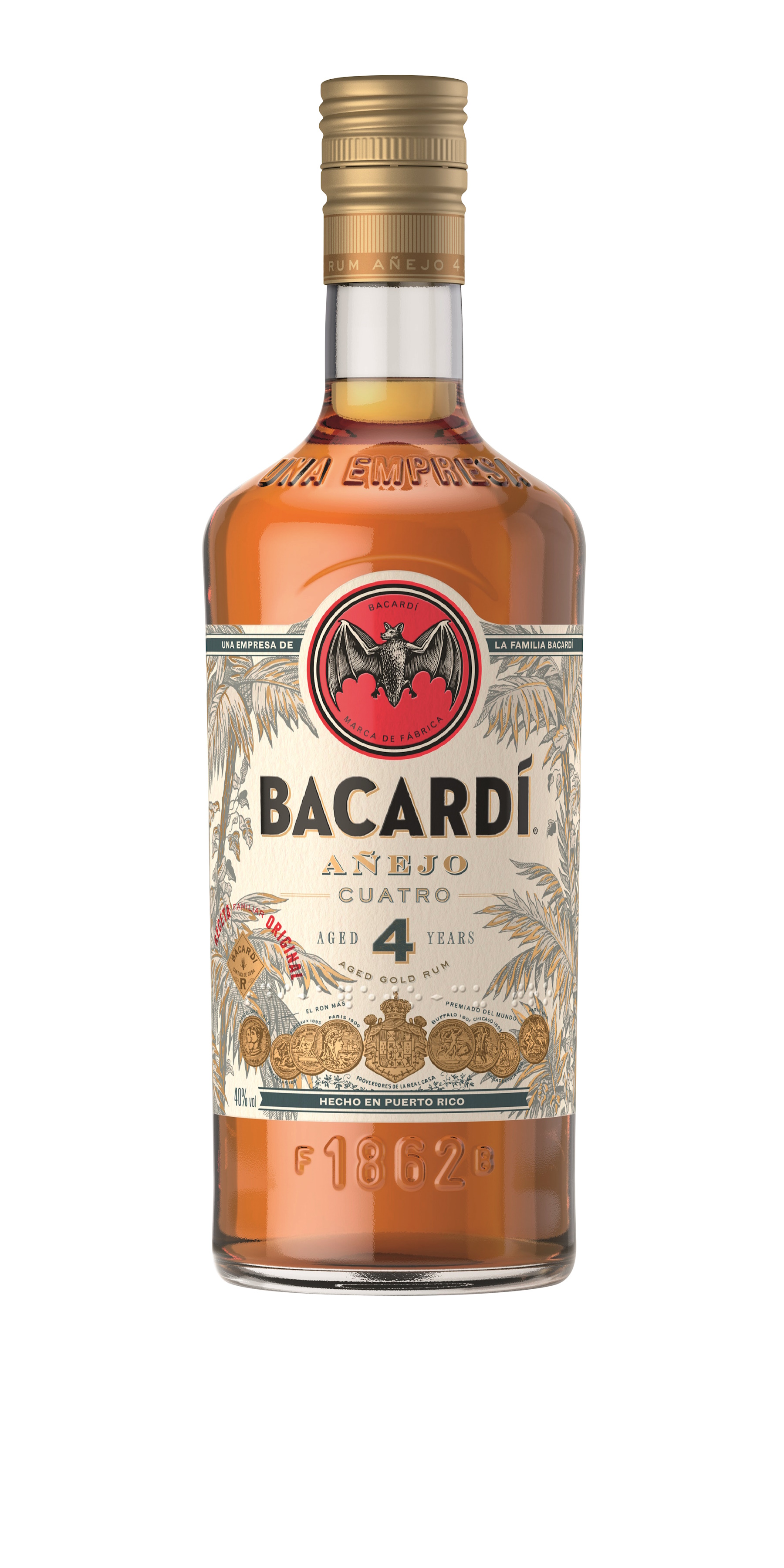 Bacardi Anejo Cuatro 4 Jahre  40% Vol. Bacardi Anejo Cuatro 4 Jahre  40% Vol.