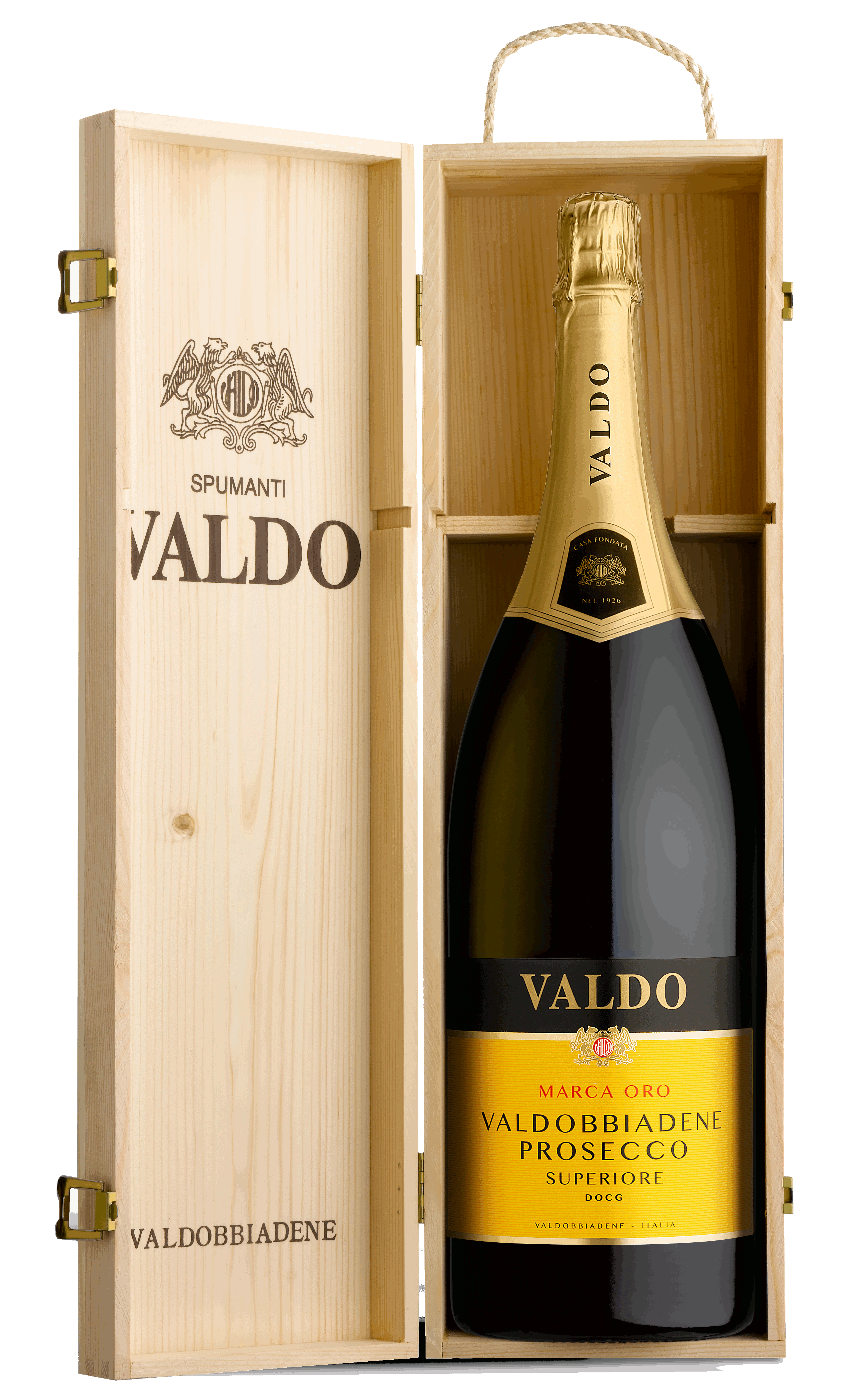 Valdo Prosecco Doppelmagnum Marca Oro V. Spumante DOCG in Holzkiste