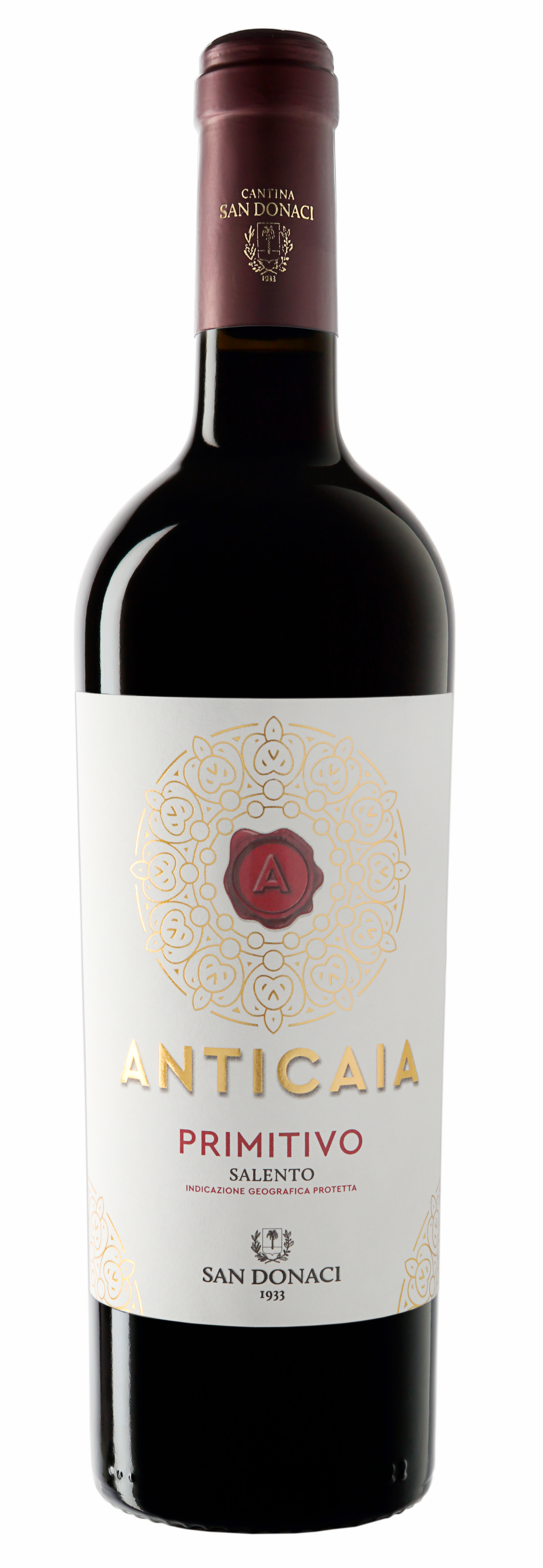 Anticaia Primitivo del Salento IGP, San Donaci, Apulien Anticaia Primitivo del Salento IGP, San Donaci, Apulien
