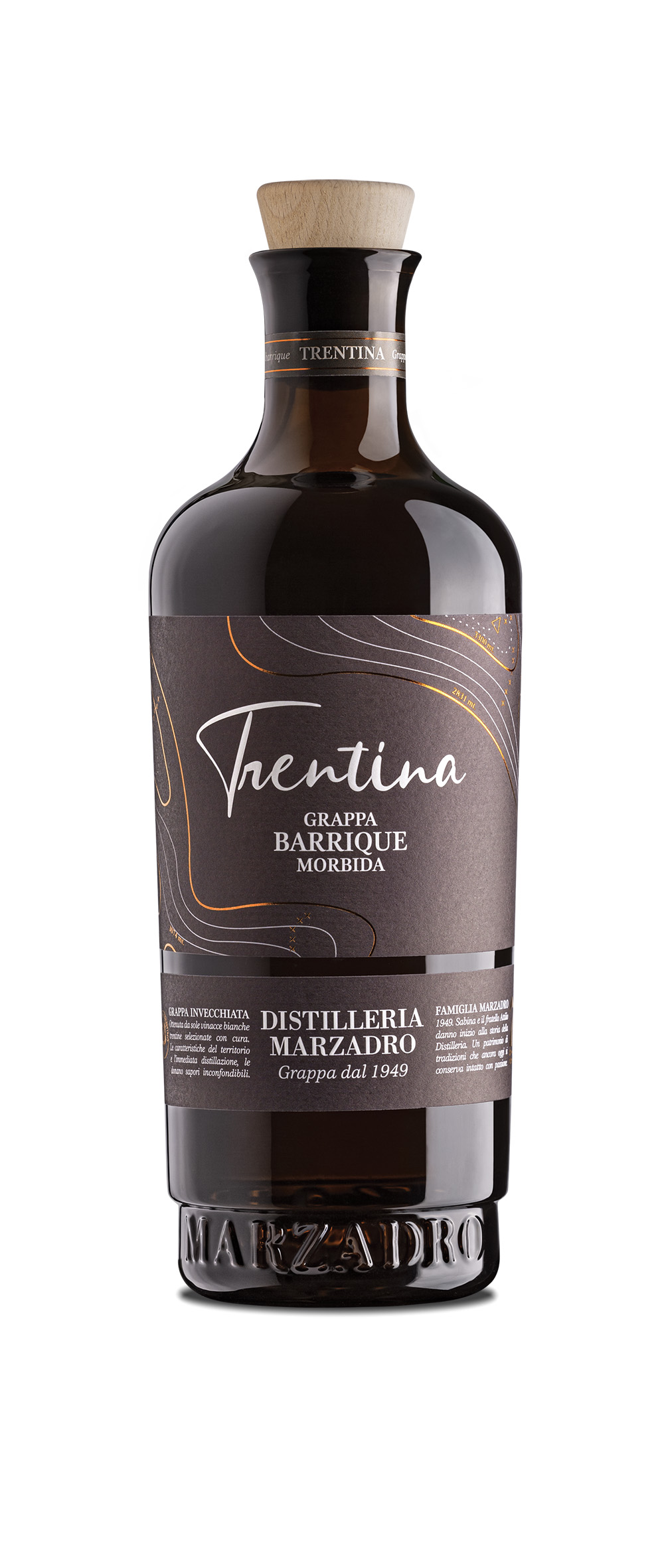 Marzadro La Trentina Barrique Morbida, Grappa 41% Vol. Marzadro La Trentina Barrique Morbida, Grappa 41% Vol.
