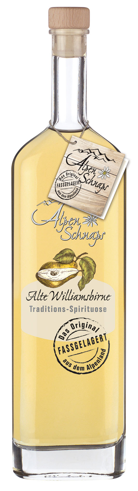 Alpenschnaps Alte Williamsbirne Fasslagerung 41,8% Vol.