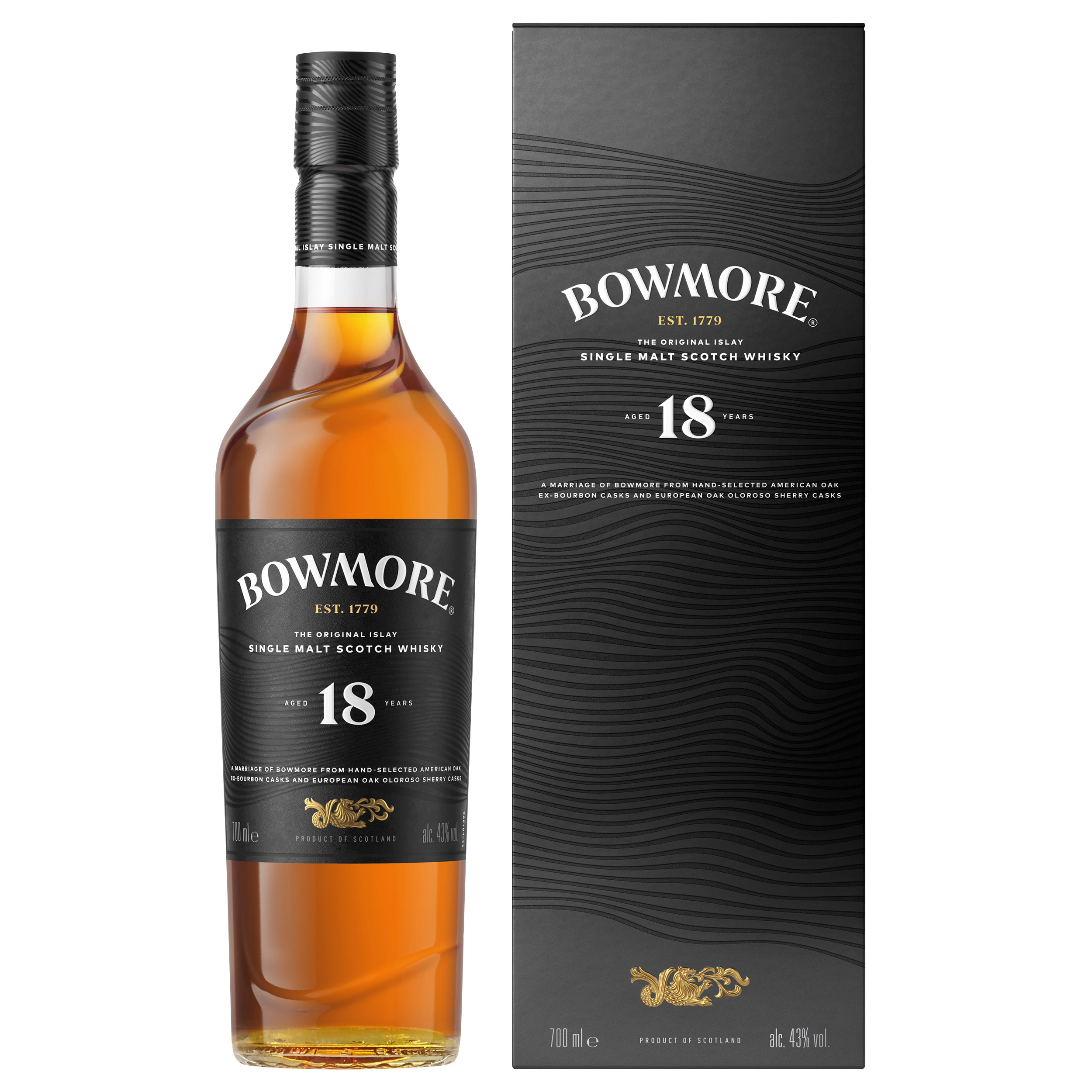 Bowmore 18 years Islay Single Malt Scotch Whisky 43% Vol.