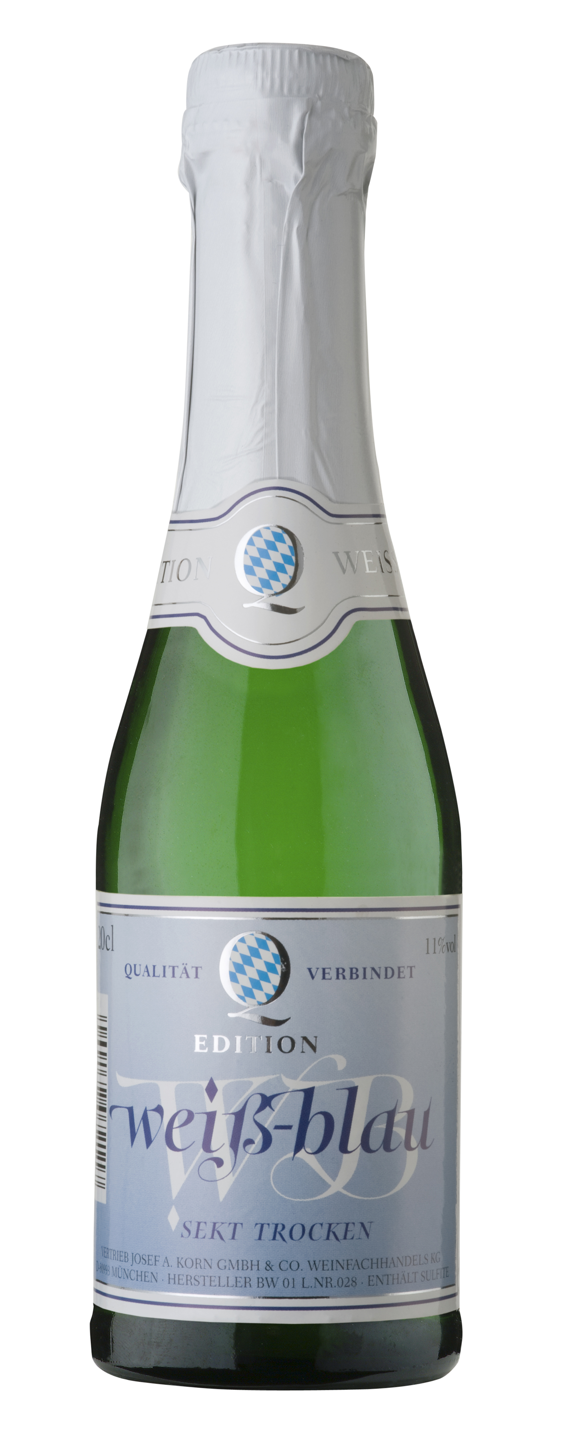 Edition Weiß-Blau Sekt trocken Grünglas Edition Weiß-Blau Sekt trocken Grünglas